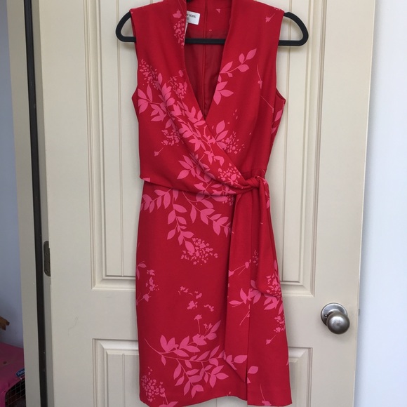 Jones New York Dresses & Skirts - Jones NY Red Pink Kimono Wrap Night Out Dress